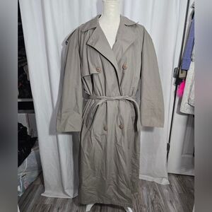Vintage Kellwood Trench-coat  Size 12 Regular Taupe Belted